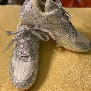 NWOT Elegant Crystal Encrusted Sneakers